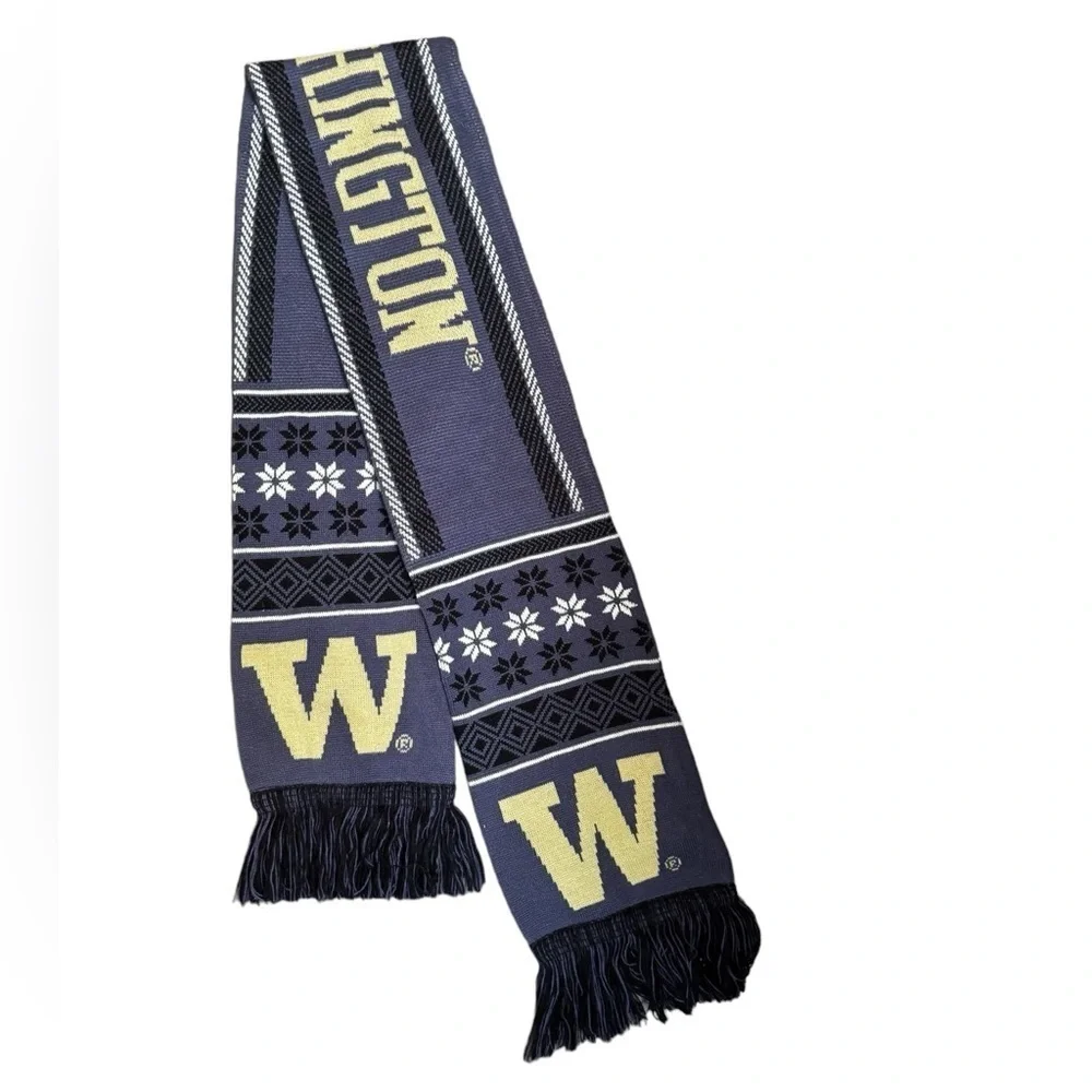 UNIVERSITY OF WASHINGTON HUSKIES winter scarf Unisex Purple and Gold UW EUC